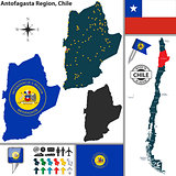Map of Antofagasta, Chile