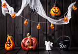 Traditional scary halloween holiday background
