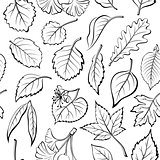 Leaves of Plants Pictogram, Seamless