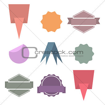 Set paper design elements, vector illustration.