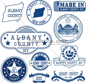 generic stamps and signs of Albany county, NY