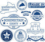 generic stamps and signs of Schenectady county, NY