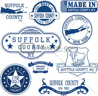 generic stamps and signs of Suffolk county, NY