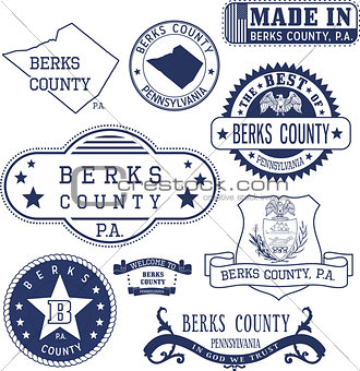 generic stamps and signs of Berks county, PA