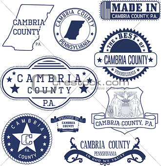 generic stamps and signs of Cambria county, PA