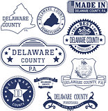 generic stamps and signs of Delaware county, PA
