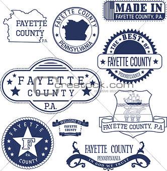 generic stamps and signs of Fayette county, PA