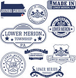 generic stamps and signs of Lower Merion townhip, PA
