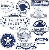 generic stamps and signs of Luzerne county, PA