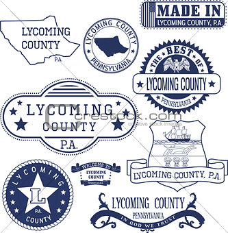 generic stamps and signs of Lycoming county, PA
