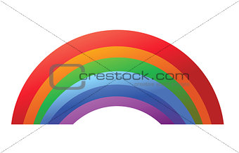 Colorful Rainbow template isolated on white background