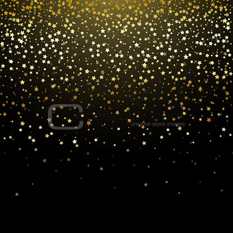 Gold star confetti background 