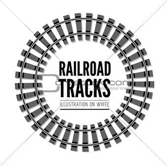 Railroad tracks vector llustration