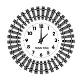 Railway clocks vector illustration