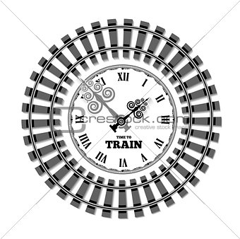 Railway clocks vector illustration