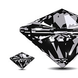 Diamond in front view. Vector illustration