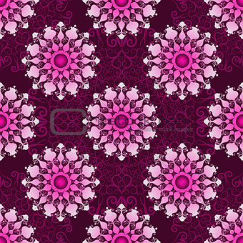 Vintage dark purple seamless pattern