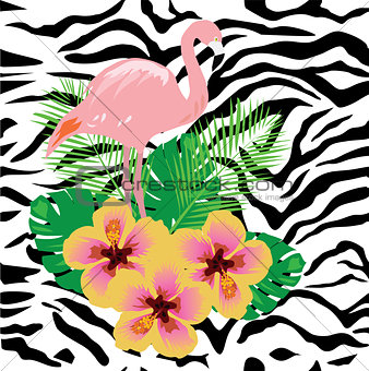Vector Flamingo Tropical