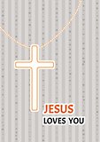 christian cross on a chain