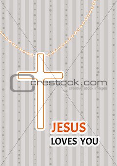 christian cross on a chain