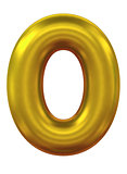 three-dimensional number in gold