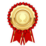 Blank award template - rosette with golden medal