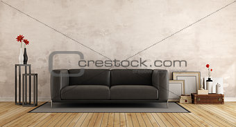 Modern sofa in a old room