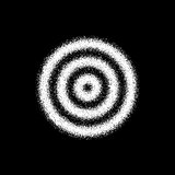 White Abstract Circle Badge