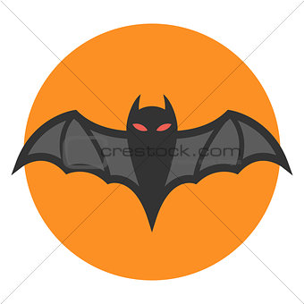 Bat icon flat