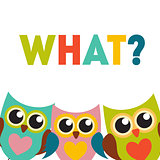 Cute Owl Pattern Background with Place for Your Text Vector Illu