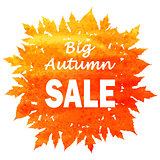 Autumn discount. Vector fall leaves.