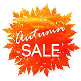 Autumn discount. Vector fall leaves.