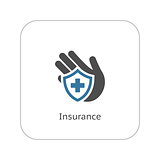 Insurance Icon. Flat Design.