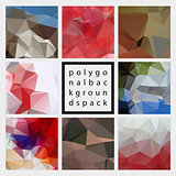 Abstract vector polygonal design backgrounds pack