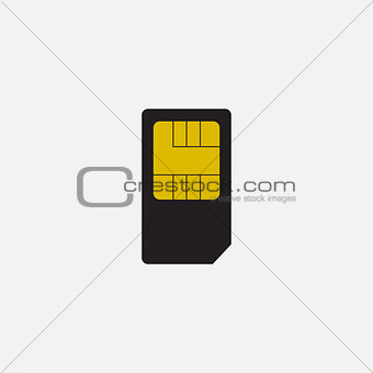 Simple vector icon: SIM card