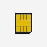 Simple vector icon: nano SIM card