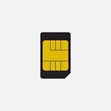Simple vector icon: SIM card