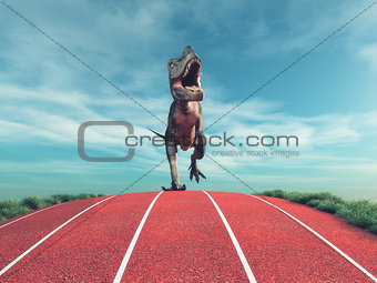 A dinosaur running 