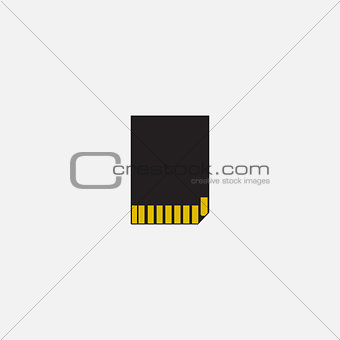 Simple vector icon: SD card