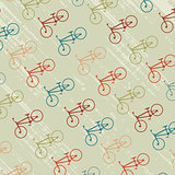 Vintage background with bicycles silhouettes