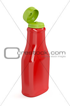 Open ketchup bottle