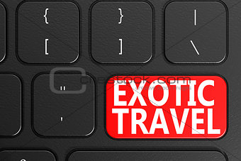 Exotic Travel on black keyboard