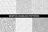 Collection of memphis patterns - seamless.