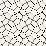 Vector Seamless Black and White Tessellation Geometric Pattern