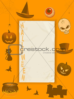 Halloween grunge paper and frame