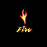 Vector bright sign of fire