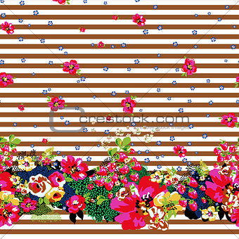 Colorful Background Design With Flower