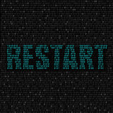 blue restart code background