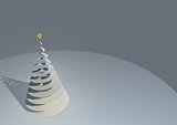 Illustration of a stylized spiral geometric Christmas tree