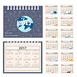 desk education calendar 2017 year